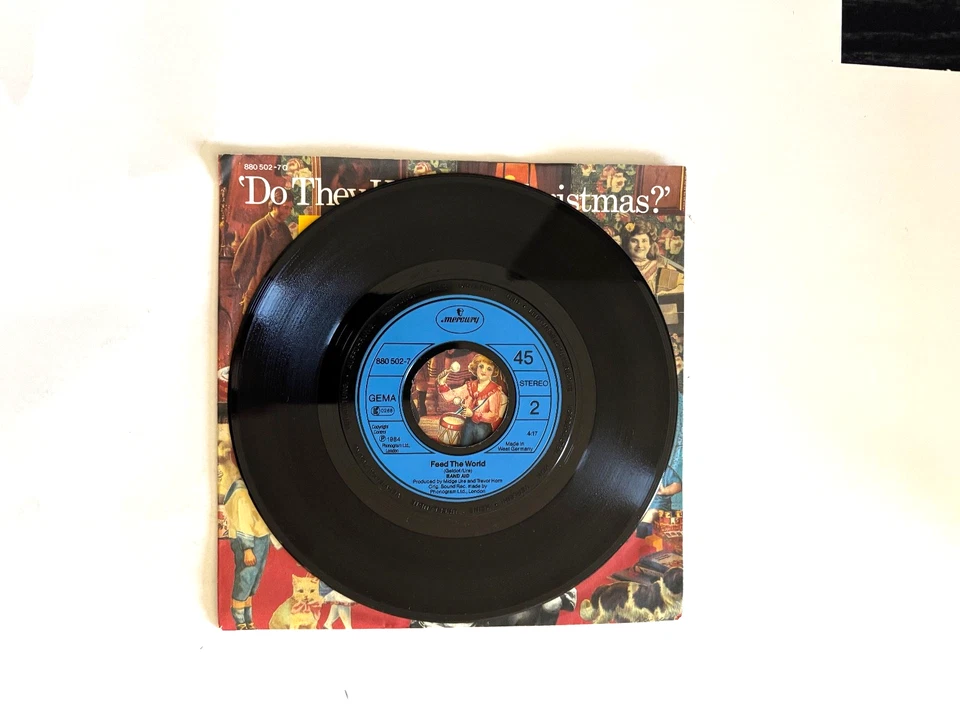 Band Aid Do They Know It's Christmas 1984 Mercury 45 RPM VG+/Exc Play Test - Image 4 of 4