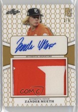 2022 Leaf Perfect Game National Showcase Gold 2/6 Zander Mueth Patch Auto nd3