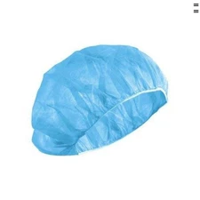 Disposable Blue Bouffant Caps for Kitchen, Medical, Dental Head Cover 100pc/bag