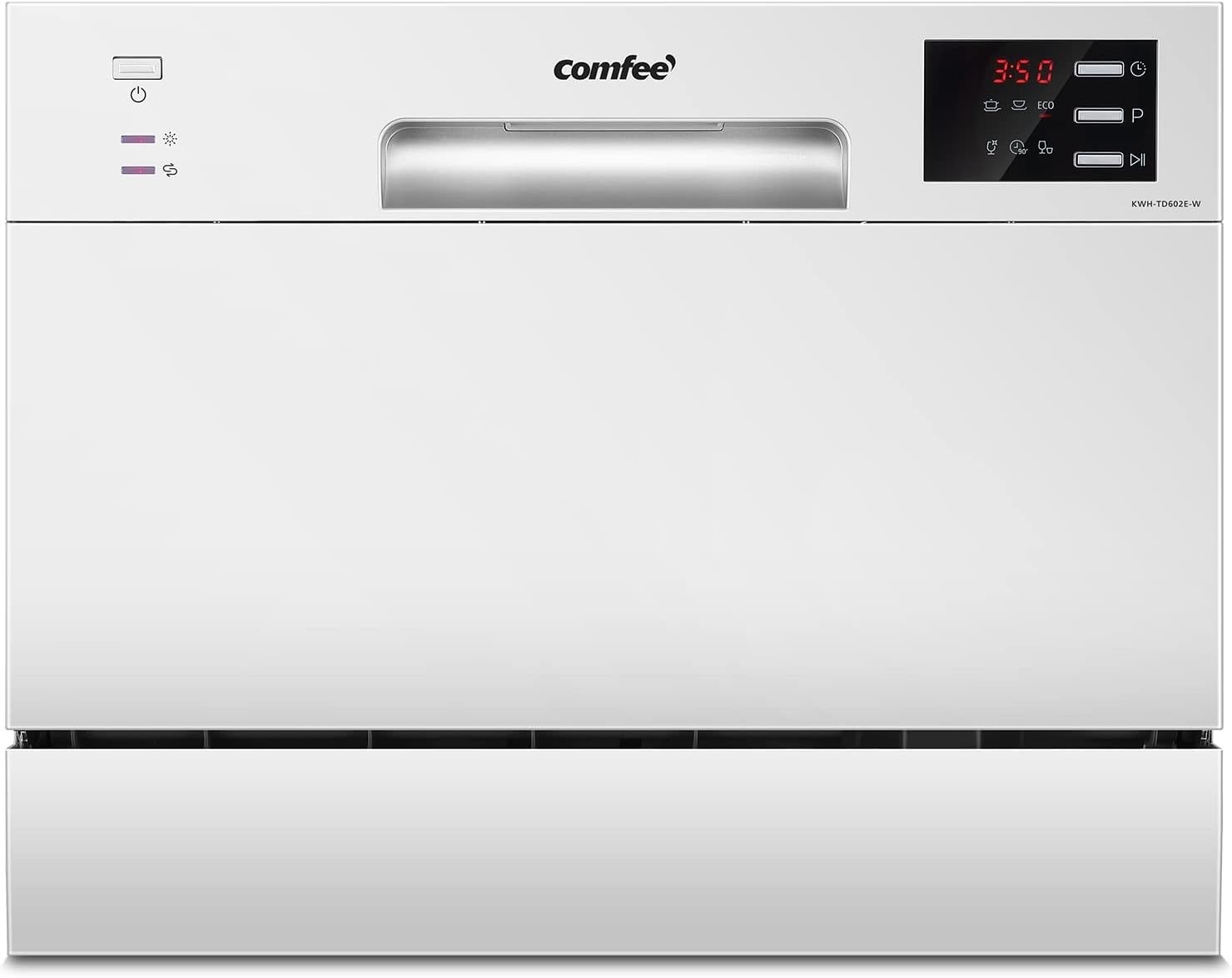 Comfee KWH-TD602E-W 6 Place Setting Countertop Dishwasher - White 39872
