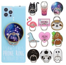 Phone Ring Holder Finger 360 Mount Stand Grip Case Kids Mobile Initial Star Sign