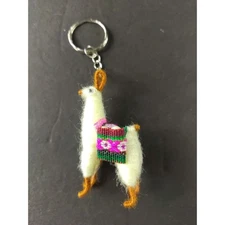 Lama Felt Keychain Decorated