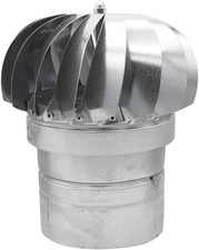 1310 Aspiratore Eolico Zincato a Base Tonda per Condotti E Canne Fumarie Ø 150 M