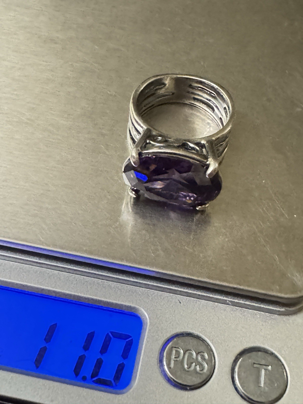 Sterling Silver Statement Amethyst Ring Size 8 Is… - image 17