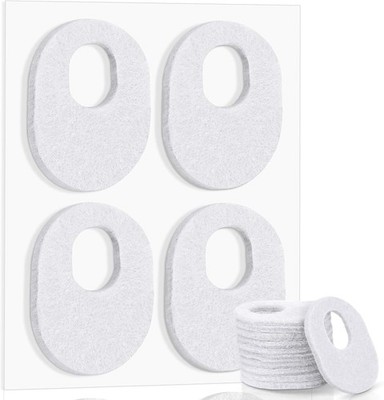 WILLBOND 48 Pack Callus Pads Soft 1/4'' Thick Oval Shape Corn 1/8'' White 