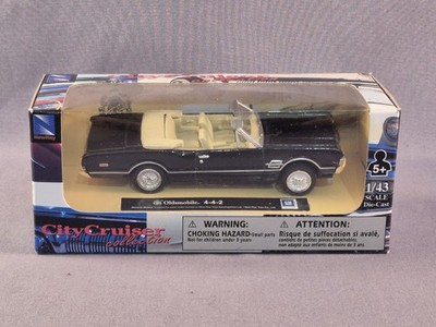 Oldsmobile 442 Convertible Black New Ray City Cruiser Collection Diecast 1:43
