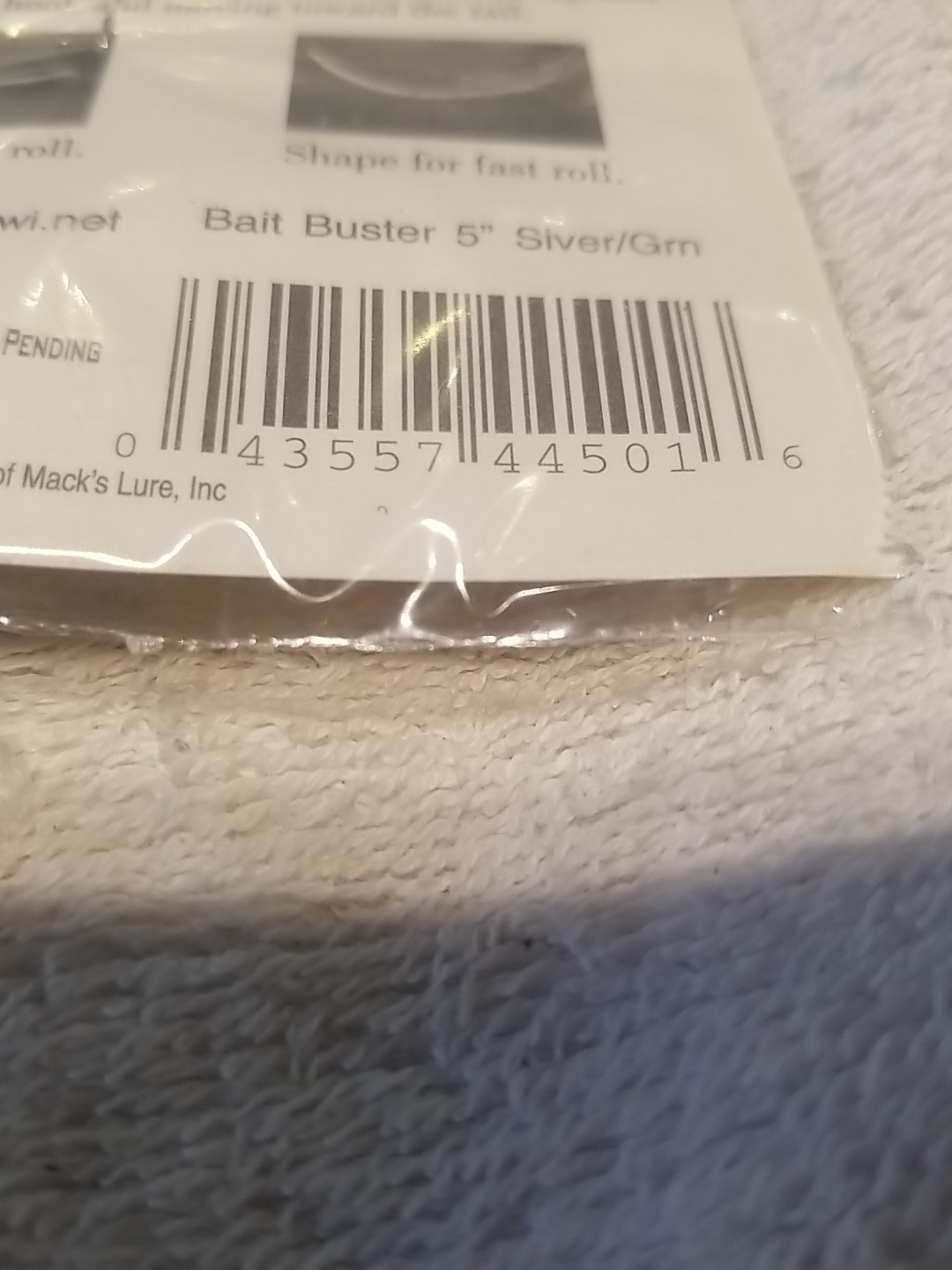 Mack’s Lure Bait-Buster / Lot of 6/New in Pkg/ Green/Gold/ GreenSilver/ GLO BLK