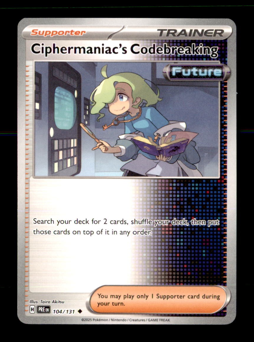 Ciphermaniac's Codebreaking 104/131 Uncommon Prismatic Evolutions Pokemon NM