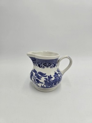 Churchill Blue Willow Sahne Milchkännchen 4,5 hervorragender Zustand Made in England Vintage Retro