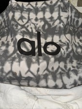 ALO Yoga Large Tote Bag Gray Tie-Dye Gym Travel Shoulder Bag Athleisure