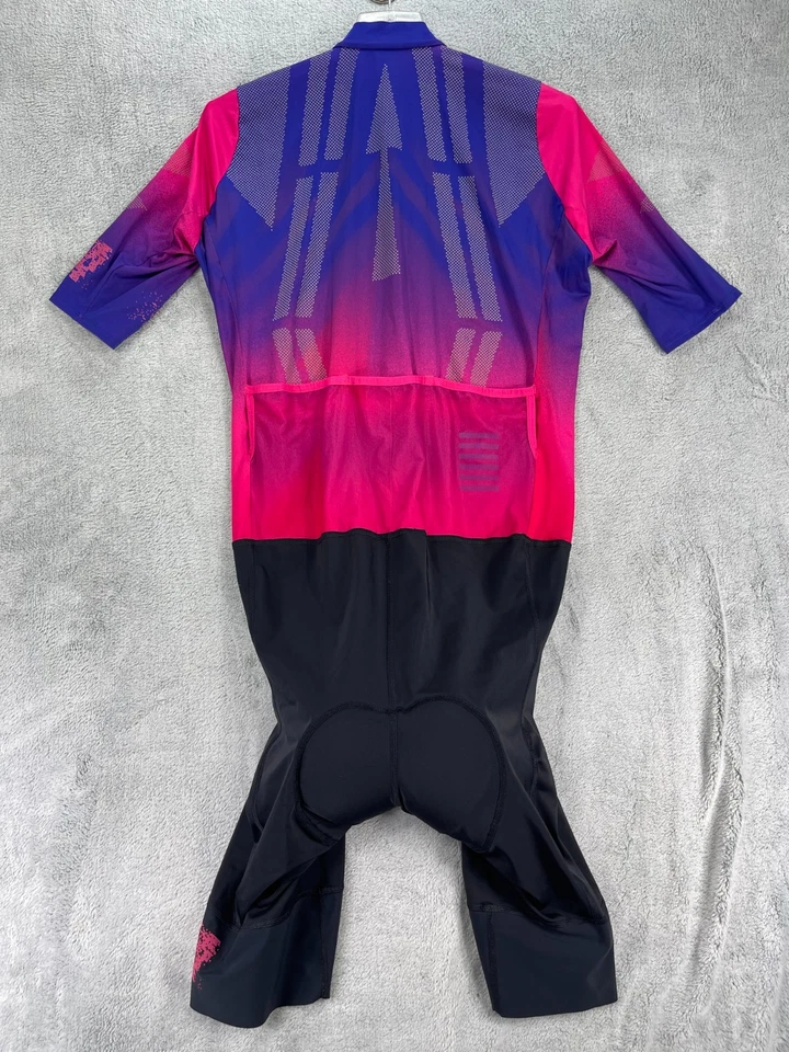 Rapha Pro Team Cycling Skinsuit 2XL Purple Pink Black Aero Speed Suit One Piece - Image 4 of 4