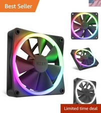 120mm RGB PWM PC Fan High Airflow Low Noise Fluid Dynamic Bearing Black