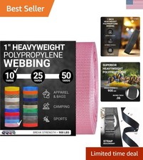 Heavyweight Polypropylene Webbing - Heavy Duty Poly Strapping for Outdoor DIY...