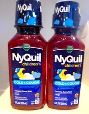 NyQuil Children's Night Cold & Cough Relief BERRY Flavor 8 oz 2-PACK