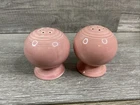 Vintage Fiesta FiestaWare Rose Pink Salt And Pepper Ball Shakers No Stoppers