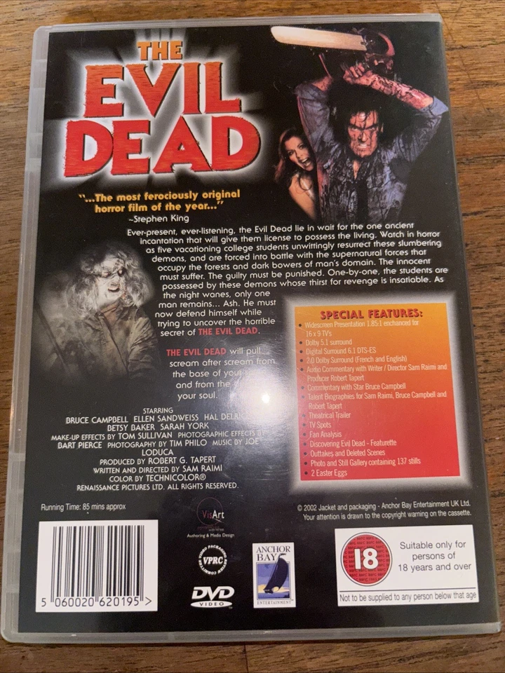 The Evil Dead (DVD, 2002) - Image 2 of 4