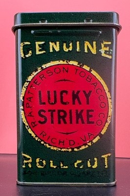 Lucky Strike Genuine Roll Cut Tobacco Tin R.A. Patterson Tobacco Co. Richmond VA