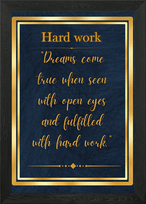 Inspirierende harte Arbeit Zitat gerahmtes Wandbild Poster Leinwanddruck Bild