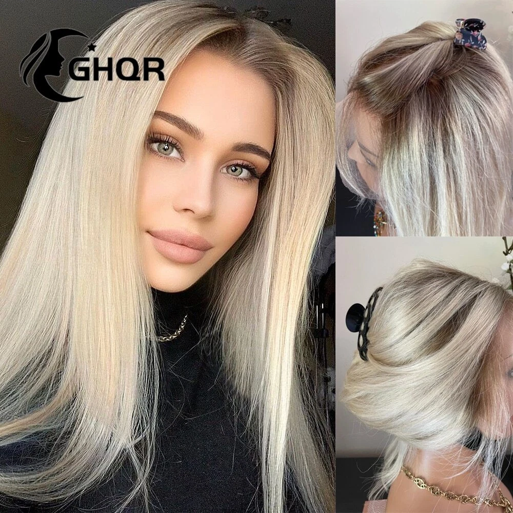 Blonde Hair Lace Front Women s Human Hair Wig Brazilian Long