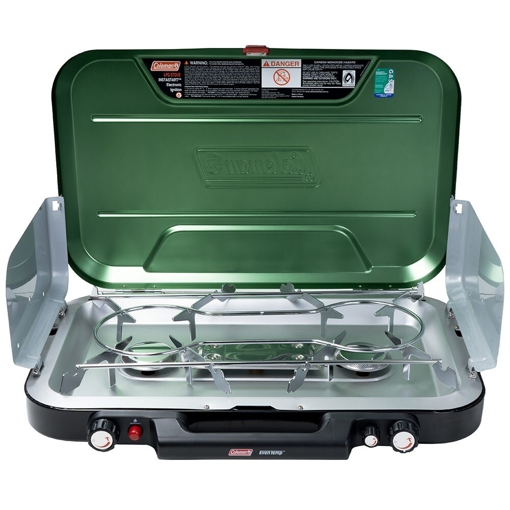 Coleman Even-Temp 3-Burner Propane Camp Stove Wind Block 28k BTU