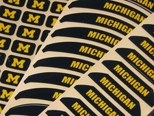 MICHIGAN WOLVERINES Bumper Football Helmet Decal Set Qty 1 Set MINI 3M 20MIL