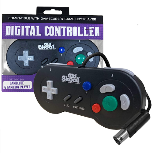 Old Skool DIGITAL CONTROLLER COMPATIBLE with GAMECUBE & GAMEBOY PLAYER -,Black