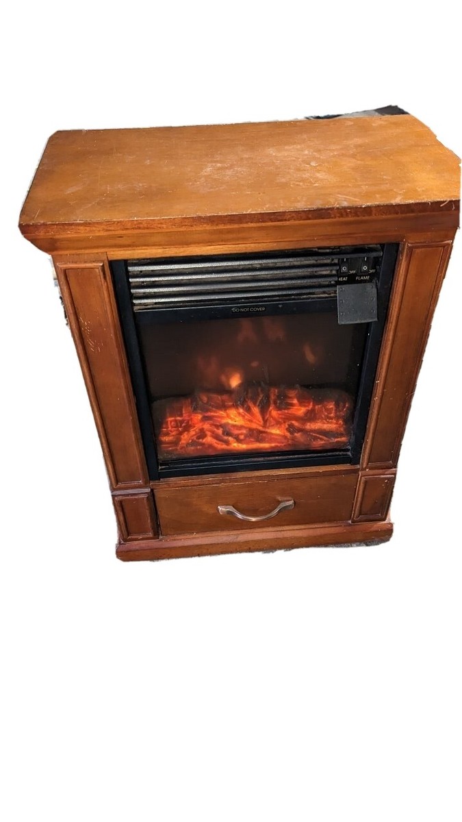 Electric fireplace insert space heater w/Bottom Drawer | eBay