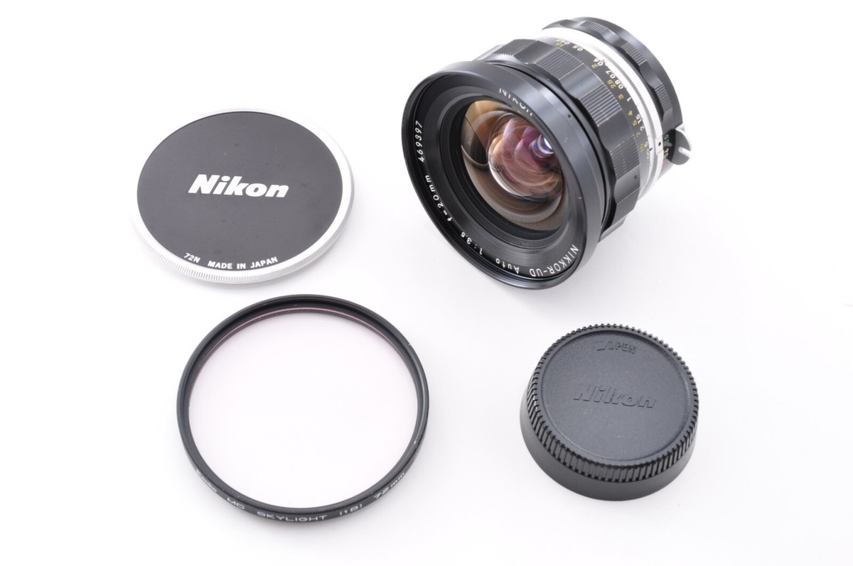 【美品】Nikon NIKKOR-UD Auto 非Ai 20mm f/3.5 Near MINT] Nikon Nikkor-UD Auto 20mm f/3.5 Non Ai Wide Angle Lens