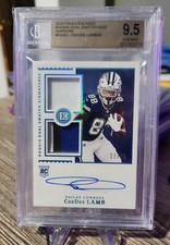 Ceedee Lamb 2020 Panini Encased Rookie Dual Swatch Signatures 17/25 BGS 9.5