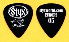 Styx Tommy Shaw Signature Black Guitar Pick - 2005 European Tour