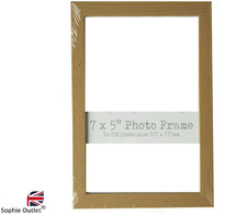 1 X BROWN 5"x7" PHOTO FRAME WOOD EFFECT Picture Frame Poster Frames G3029 UK