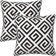 Modern Abstract Black and White Pillow Covers 18X18 in Couch Pillow Case Sets of