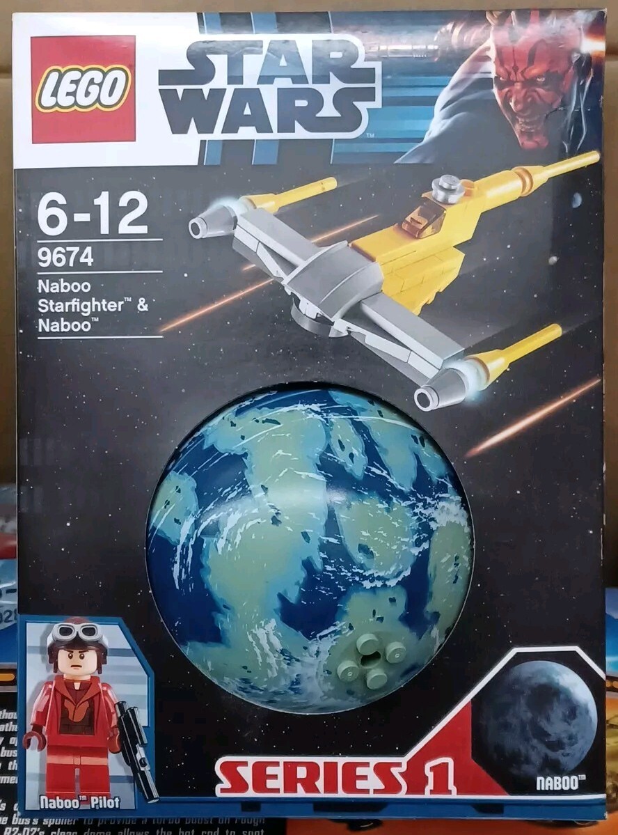 NEW RETIRED Lego Star Wars Naboo Starfighter And Naboo 9674 Mint