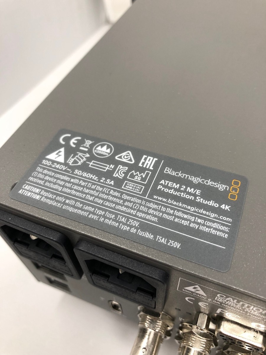 Blackmagic Design ATEM 2 M/E Production Studio 4K Switcher Blackmagic Design ATEM 2 M/E Production Studio 4K Switcher