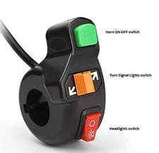 7/8" Motorcycle Handlebar On Off~Turn Signal~Headlight~Horn Switch