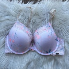 Victoria s Secret PINK Watercolor Pink Floral and Floral Lace Bra