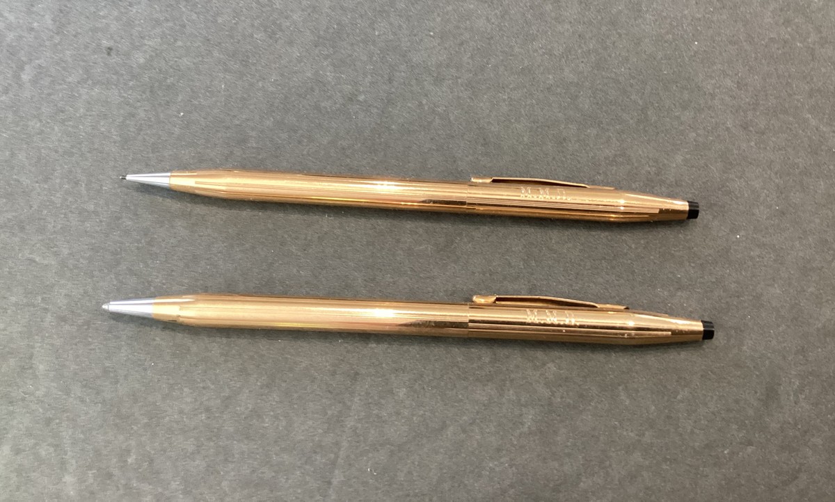 Vintage CROSS Pen & Pencil Set Century Gold Filled 14K 1/20 Free