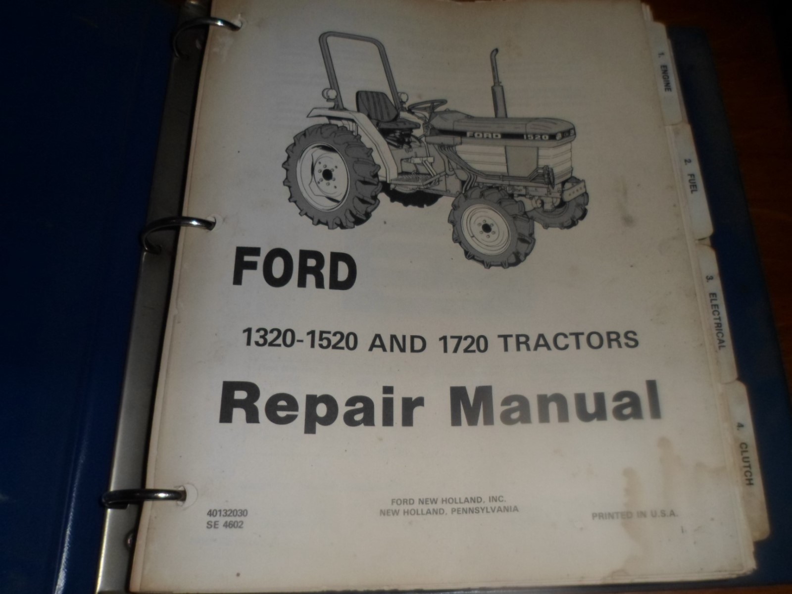 Original Ford 1320 1520 1720 Tractors Service Manual in Binder 40132030  Se4602 | eBay