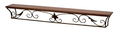 Wandkonsole im Landhausstil in schwarz 110 cm Wandregal Wandbord Regal