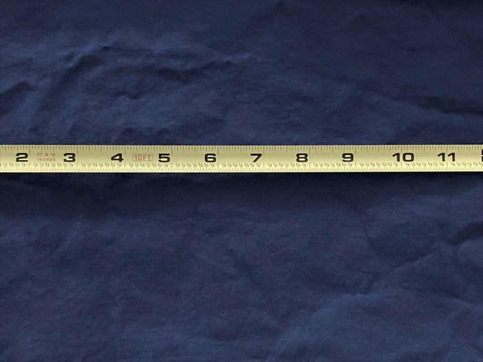 Vintage Medium Blue Cotton Gabardine Sewing Fabric Scrap 27"x56" Pants Twill - Image 3 of 3