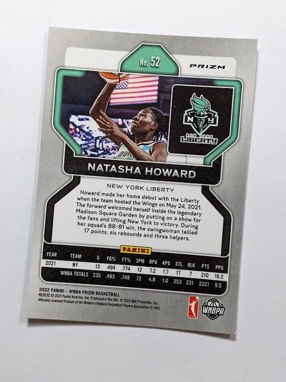2022 Panini Prizm WNBA Prizms Silver #52 Natasha Howard - Image 2 of 2