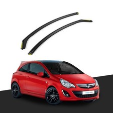 Vauxhall Corsa D E 2006-2019 3 Door Hatchback Wind Deflectors 2pc Tinted