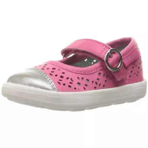NEW Stride Rite Kid Baby US 5.5 Poppy Leather Perforated Cutout Floral Geometric