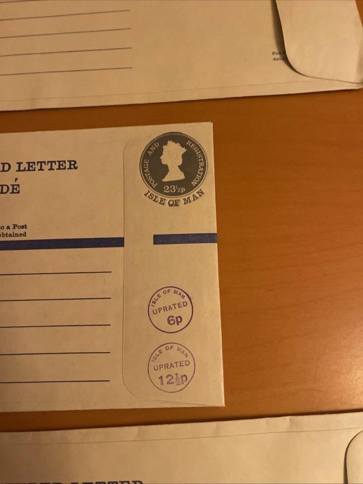 GB - Registered Envelope - Elizabeth  size K, H . Updated , Isle of Man , VF/XF - Image 4 of 4