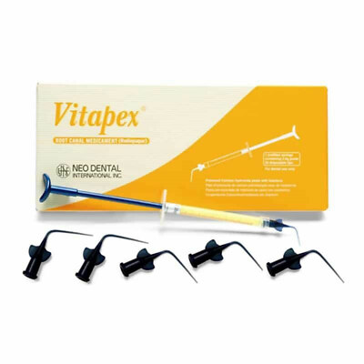 Dental Vitapex Premixed Calcium Hydroxide root canal filling or disposable tips