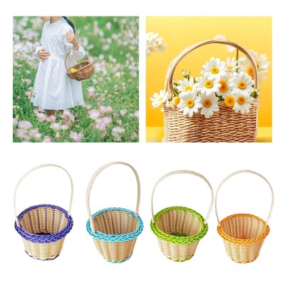 Picnic Baskets Empty Gift Basket Flower Baskets for Candy Harvesting Picnic