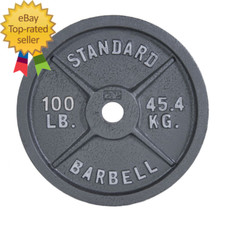Barbell Gray Olympic Cast Iron Weight Plate, ...