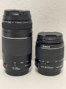Canon EF 75-300mm & Sigma 18-50mm レンズセット