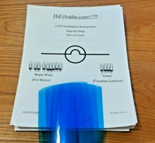 McIntosh MC7300 Faceplate and Meter LED Lamps bulbs Filter Upgrade Kit lights