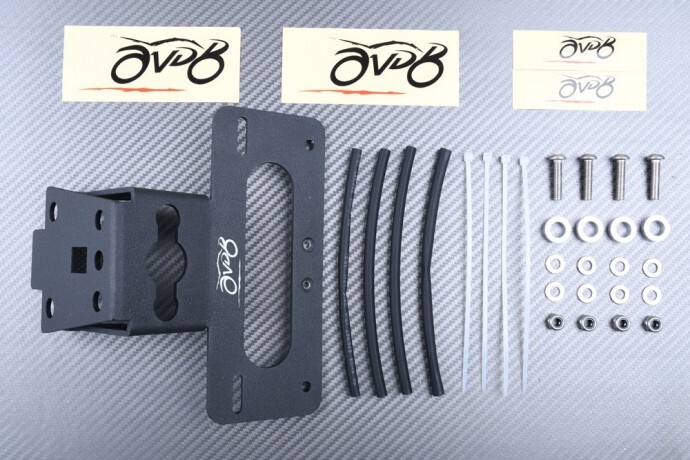 Support de plaque GSXS 1000 F Suzuki noir en acier inoxydable pour modèles 2016 à 2021